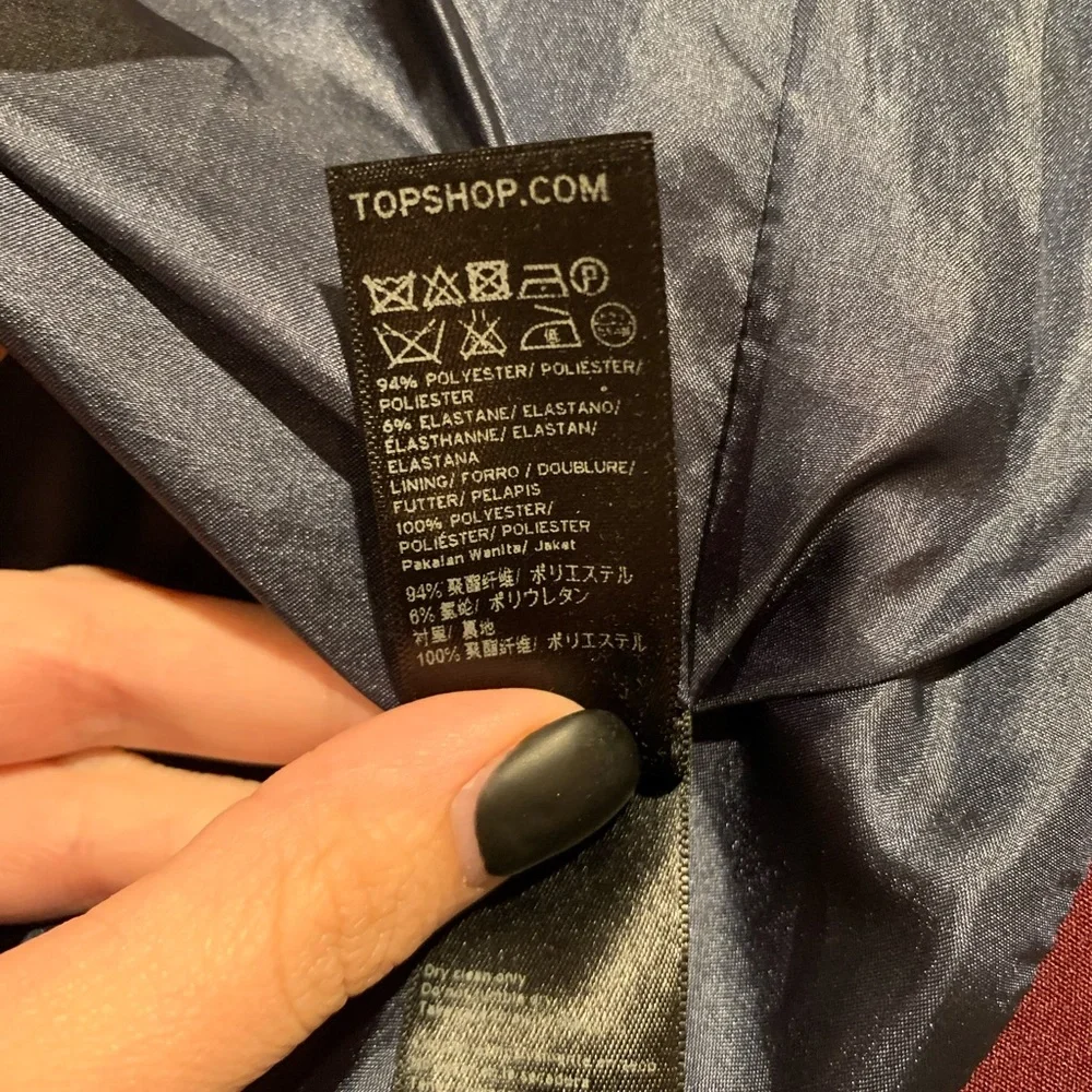 Topshop Sleeveless Double-Breasted Long Vest in Plum - Picture 5 of 7